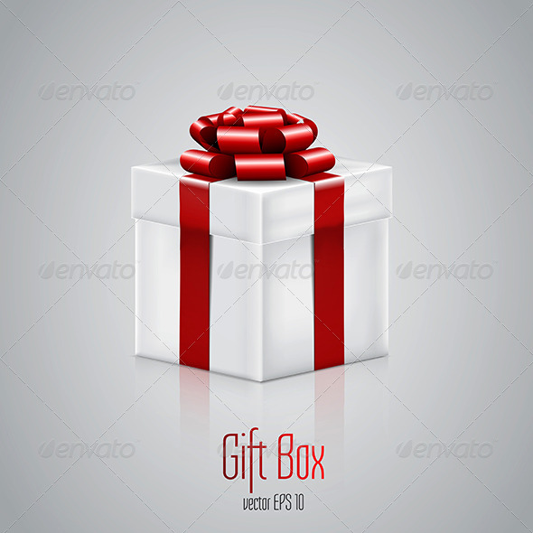 GraphicRiver Gift Box With Red Ribbon 8760324 GraphicRiver Gift Box With Red Ribbon 8760324