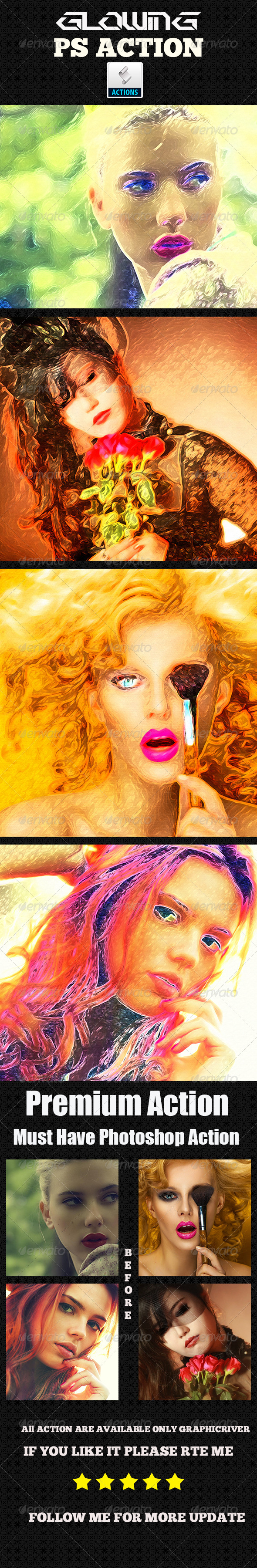 GraphicRiver Glowing Photoshop Action 8760416 GraphicRiver Glowing Photoshop Action 8760416