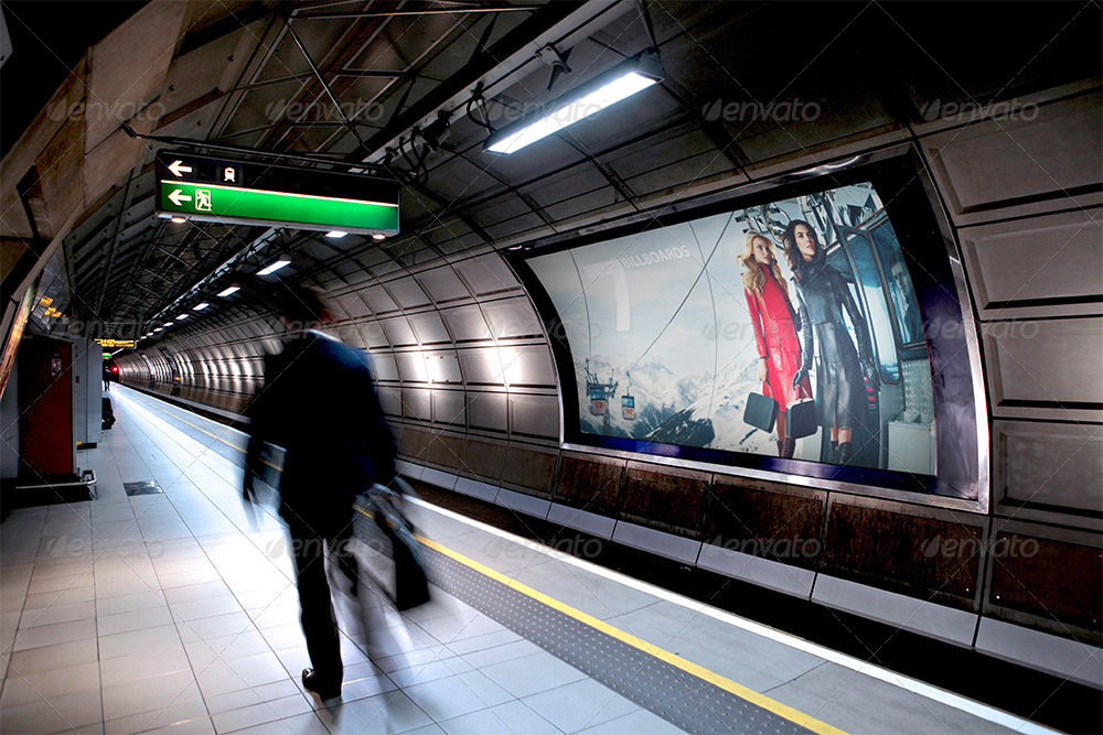 Download Billboard - Underground, Metro, Subway Mock-Up by GrafAS ...