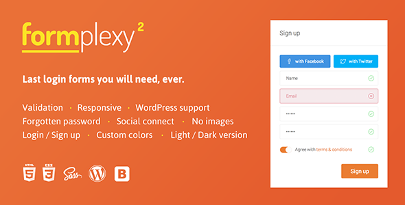 Formplexy - CSS Forms with Validation & WP Support