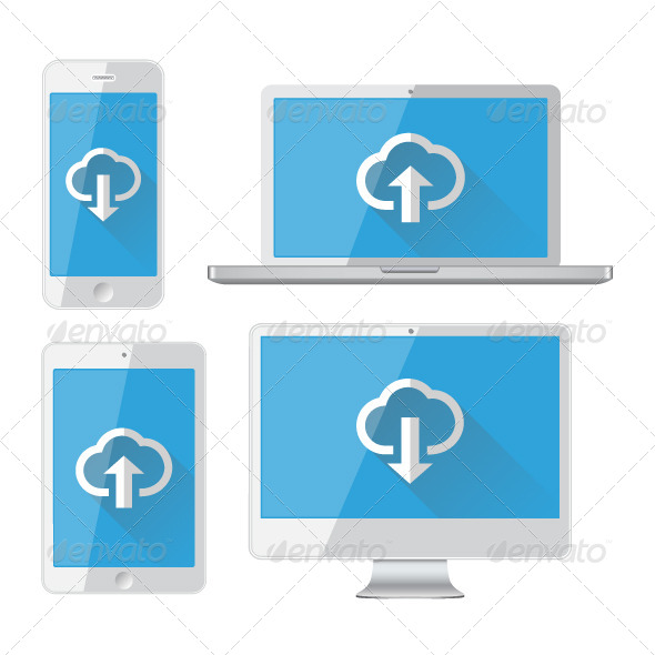 GraphicRiver Isolated Gadgets Cloud Storage Concept 8762416 GraphicRiver Isolated Gadgets Cloud Storage Concept 8762416