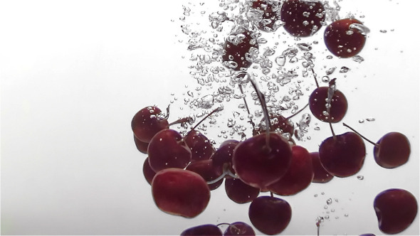 Cherry Dropping In Water Cherry Dropping In Water