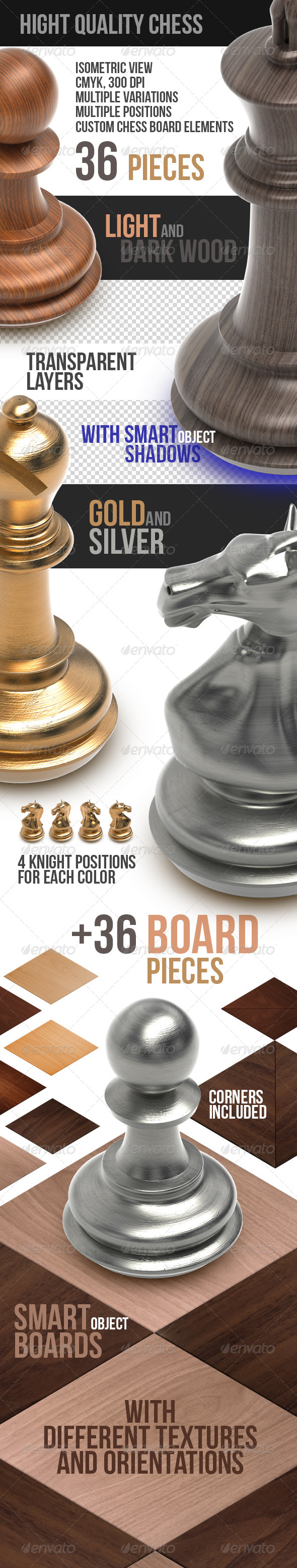 GraphicRiver Isometric Chess and Board Pieces 8764459 GraphicRiver Isometric Chess and Board Pieces 8764459