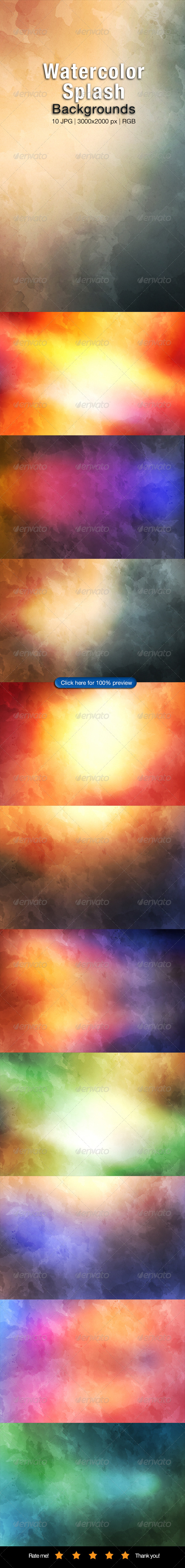 GraphicRiver Watercolor Splash Background 8759254 GraphicRiver Watercolor Splash Background 8759254