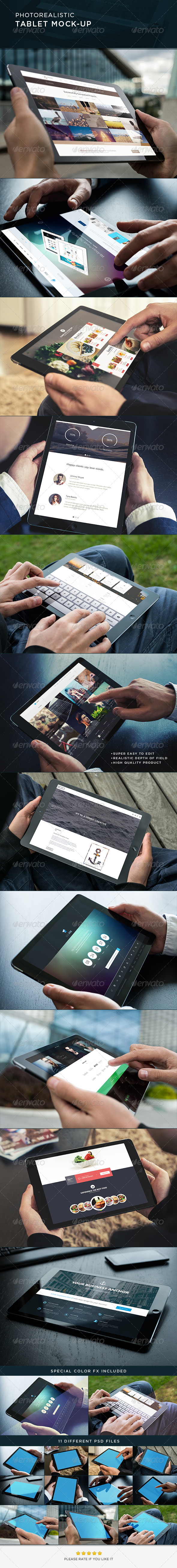GraphicRiver Photorealistic Tablet Mock-Up 8765380 GraphicRiver Photorealistic Tablet Mock-Up 8765380