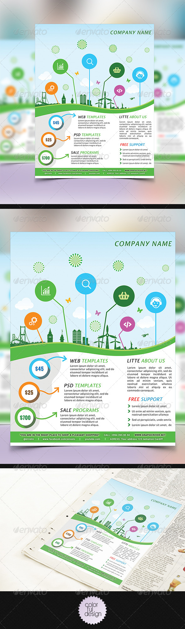 GraphicRiver Corporate flyer Template 8765493 GraphicRiver Corporate flyer Template 8765493