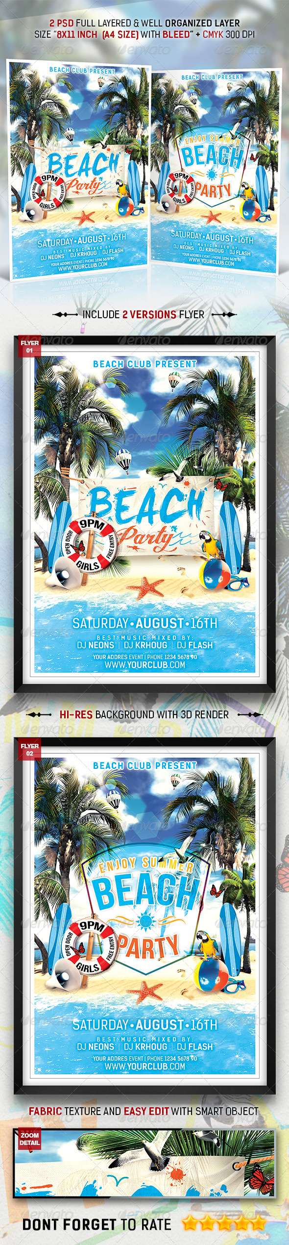 GraphicRiver Summer Beach Party Flyer Template 8767502 GraphicRiver Summer Beach Party Flyer Template 8767502