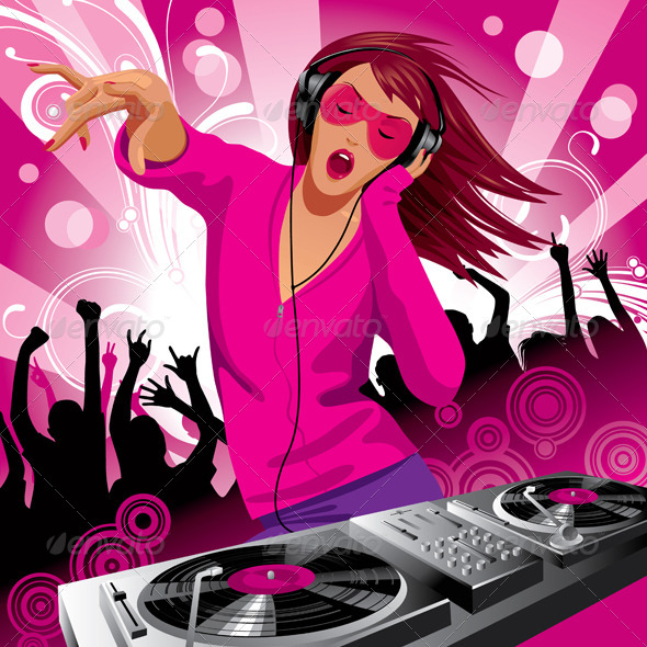 GraphicRiver DJ Girl 8767908 GraphicRiver DJ Girl 8767908