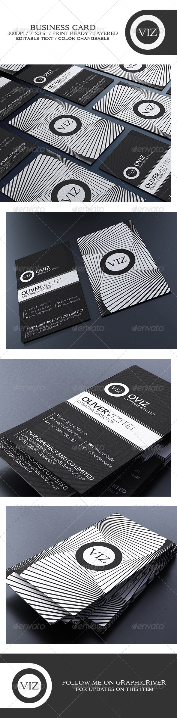 GraphicRiver Clean Black And White Business Card 8768335 GraphicRiver Clean Black And White Business Card 8768335