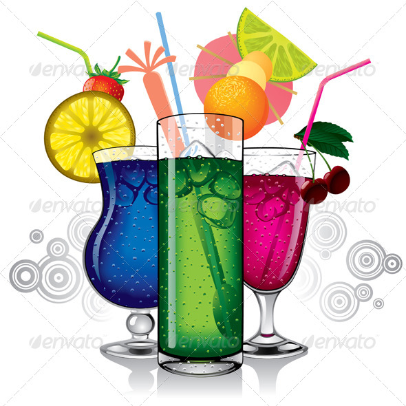 GraphicRiver Group of Cocktails 8768736 GraphicRiver Group of Cocktails 8768736
