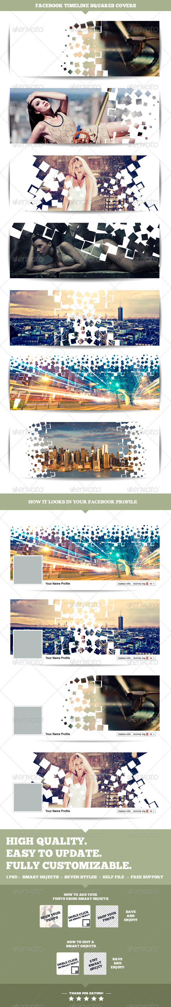 GraphicRiver Facebook Timeline Covers Squares 8769243 GraphicRiver Facebook Timeline Covers Squares 8769243