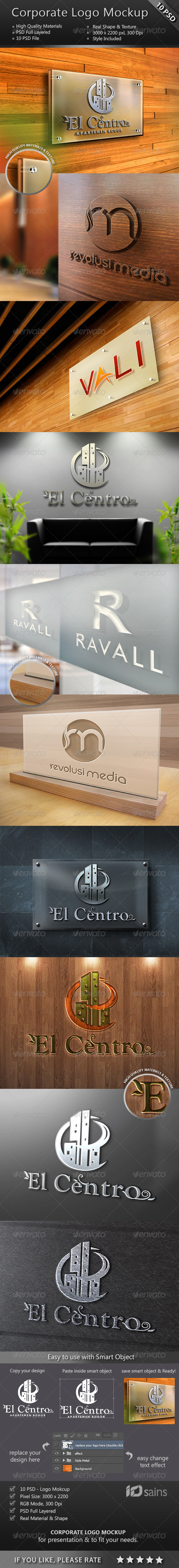 GraphicRiver Corporate Logo Mockup Set 8769471 GraphicRiver Corporate Logo Mockup Set 8769471