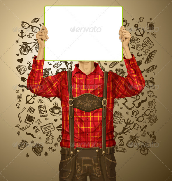 GraphicRiver Man With Write Board On Oktoberfest 8770880 GraphicRiver Man With Write Board On Oktoberfest 8770880