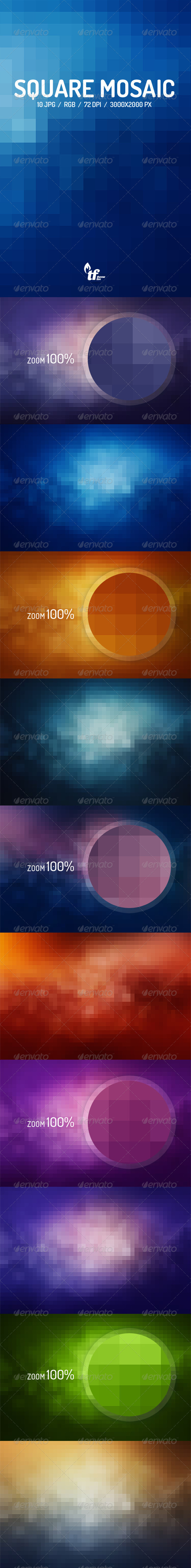 GraphicRiver Square Mosaic Backgrounds 8771417 GraphicRiver Square Mosaic Backgrounds 8771417