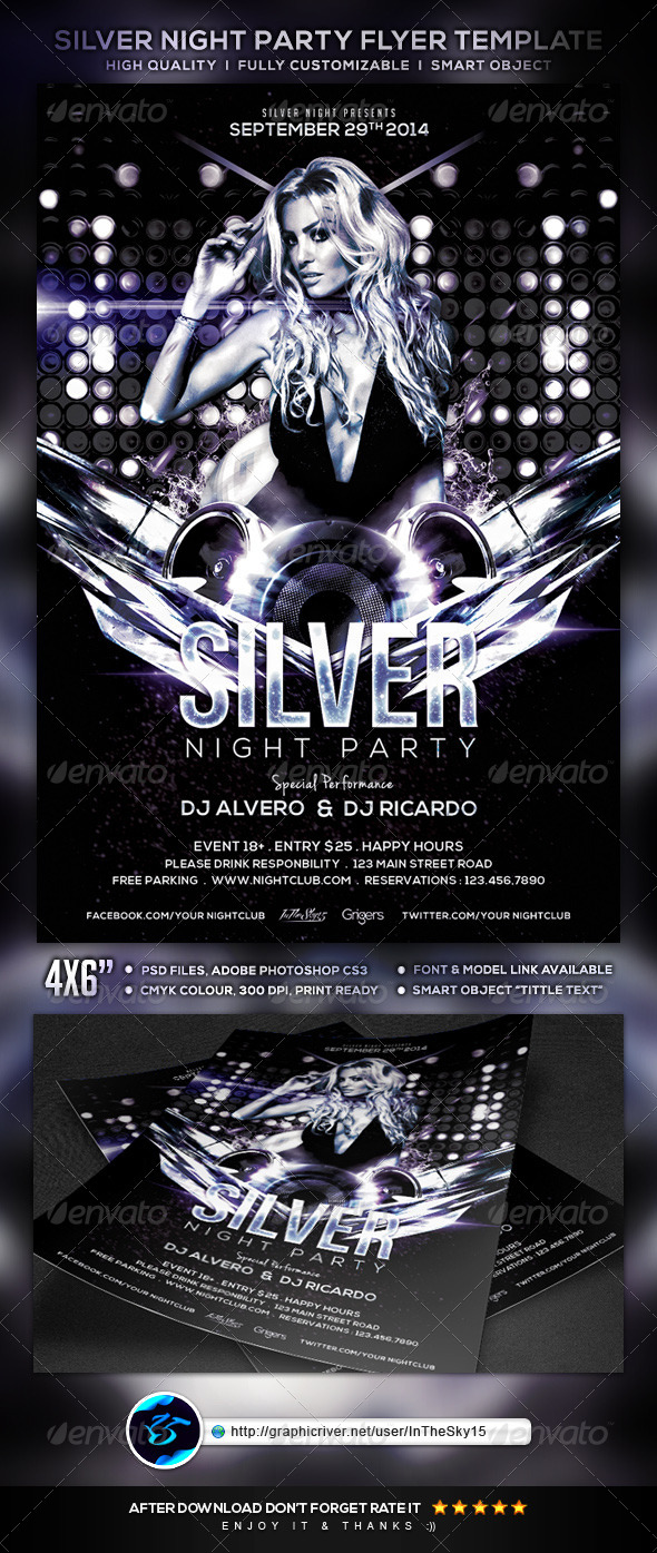GraphicRiver Silver Night Party Flyer Template 8771799 GraphicRiver Silver Night Party Flyer Template 8771799