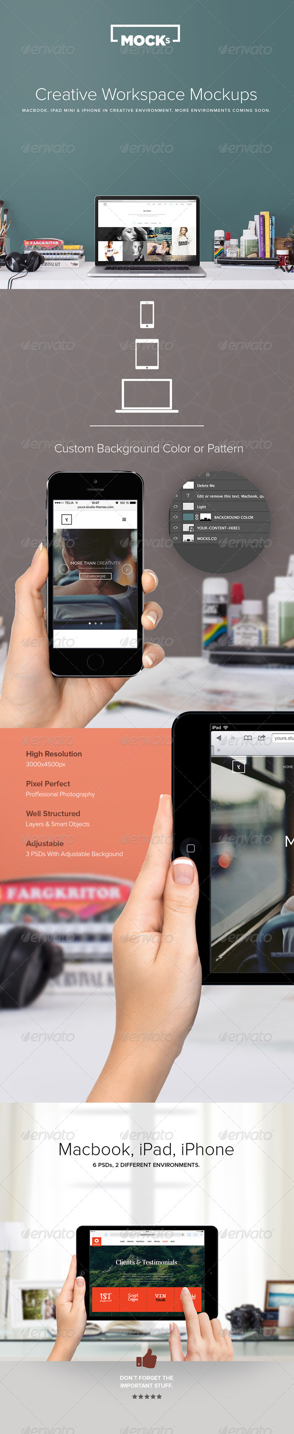 GraphicRiver Macbook iPad & iPhone Workspace Mockups 8760806 GraphicRiver Macbook iPad & iPhone Workspace Mockups 8760806