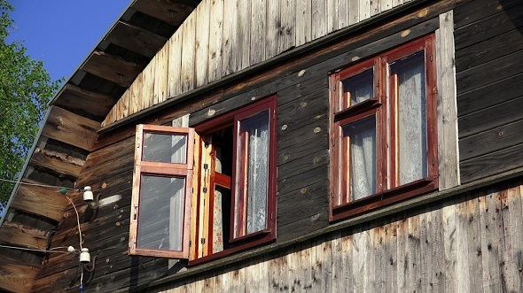 Window of a Wooden House Window of a Wooden House