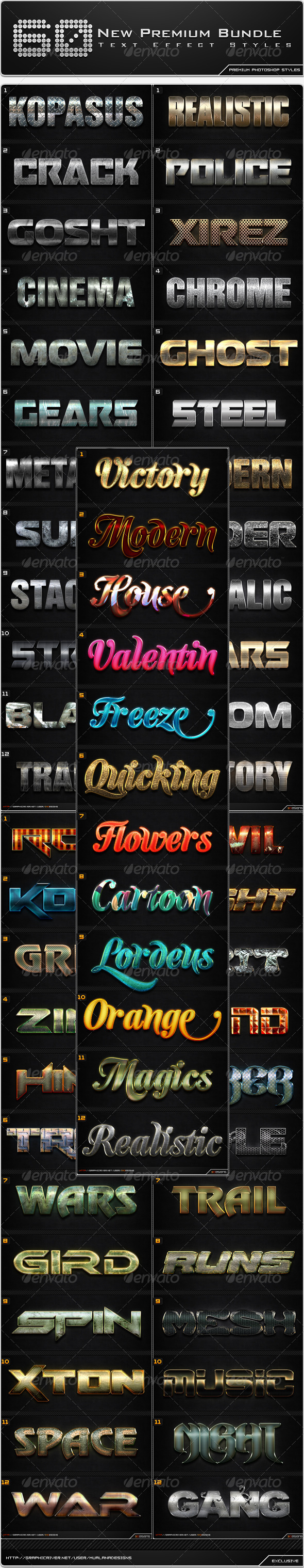 GraphicRiver 60 New Premium Text Effect Styles Bundle 8772183 GraphicRiver 60 New Premium Text Effect Styles Bundle 8772183