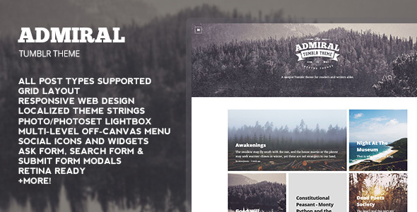 Admiral Tumblr Theme