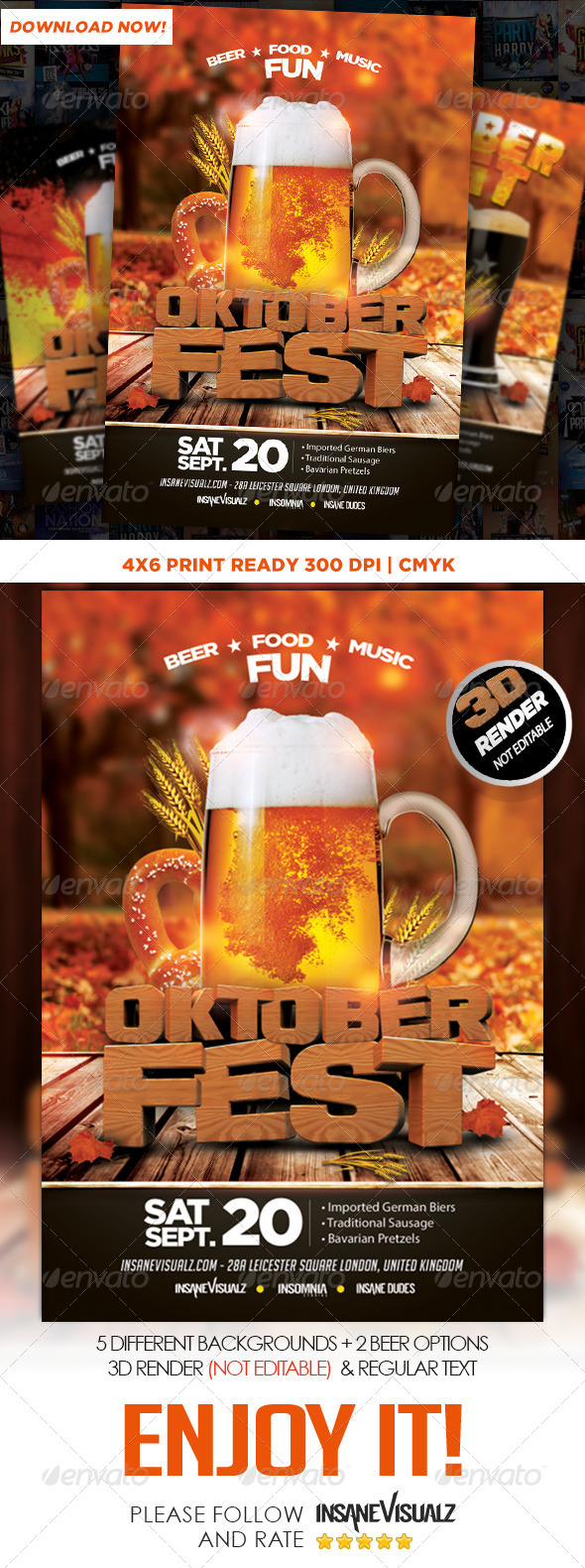 GraphicRiver OktoberFest Flyer Template 8760441 GraphicRiver OktoberFest Flyer Template 8760441