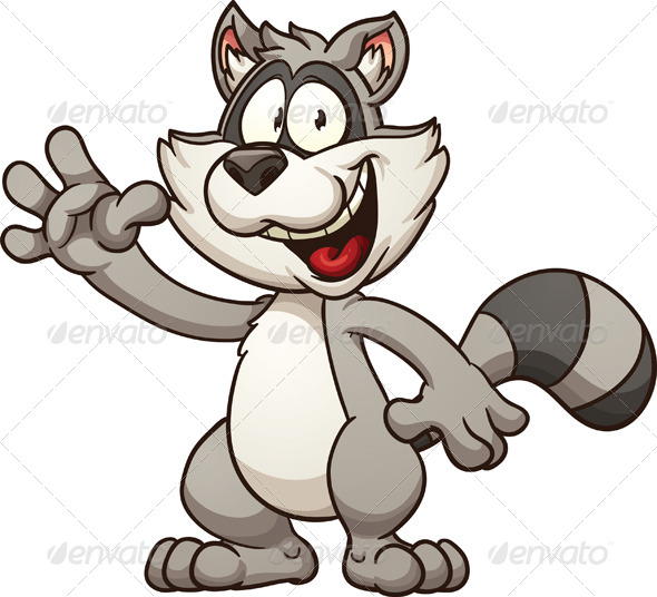 GraphicRiver Cartoon Raccoon 8775821 GraphicRiver Cartoon Raccoon 8775821