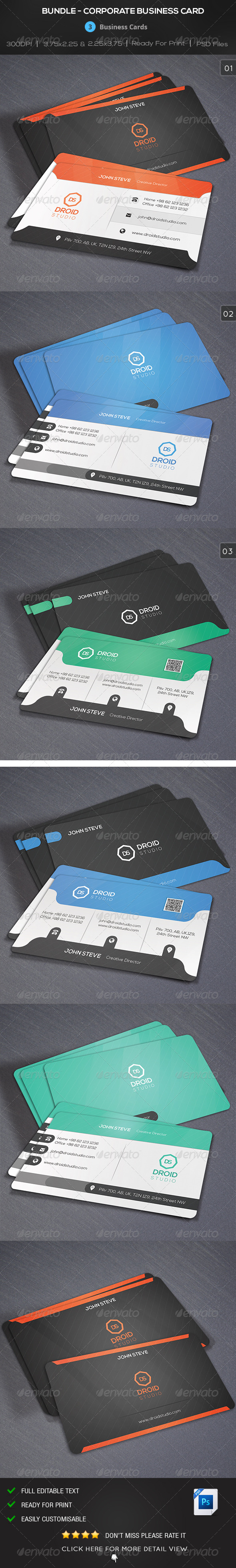 Bundle - Corporate Creative Business Card (Corporate)