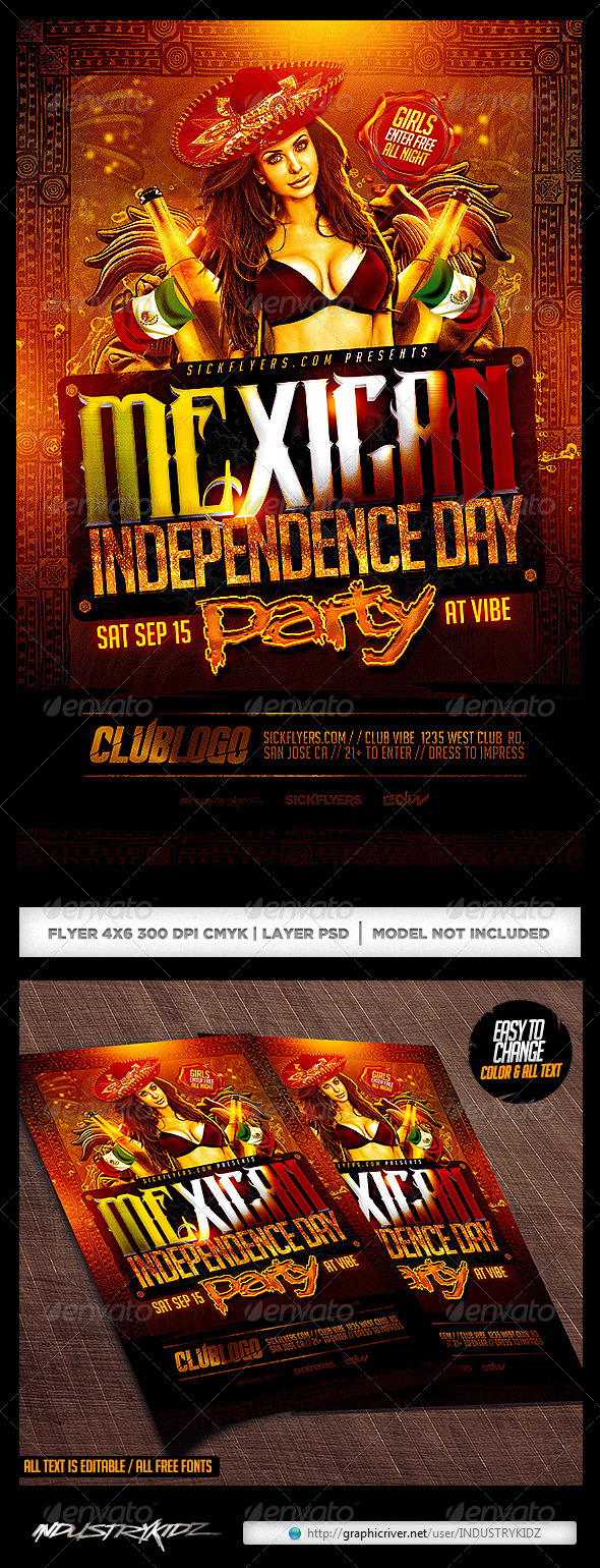 Mexican Independence Day Flyer (Clubs & Parties)