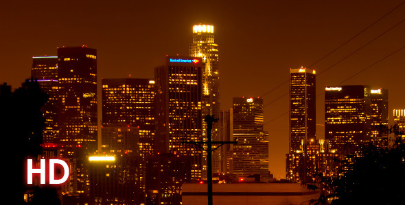 Downtown Los Angeles at Night Downtown Los Angeles at Night