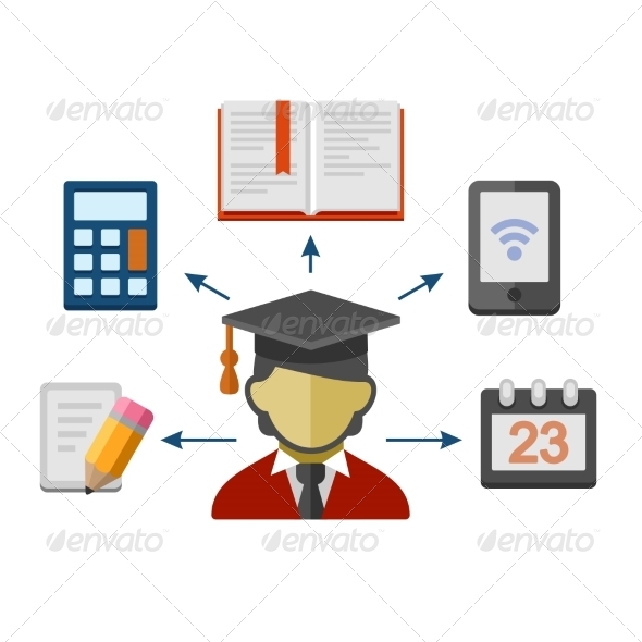 GraphicRiver Set of Flat Style Concept Icons for Education 8779057 GraphicRiver Set of Flat Style Concept Icons for Education 8779057
