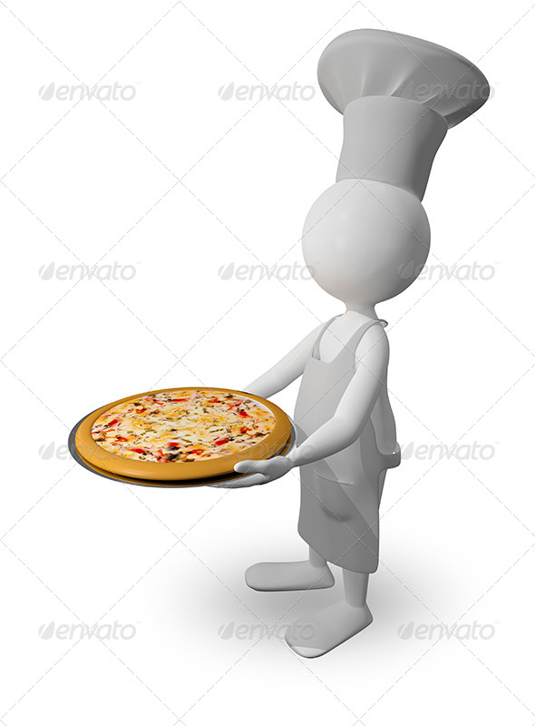 GraphicRiver Chef with Pizza 8779374 GraphicRiver Chef with Pizza 8779374