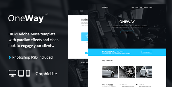 ThemeForest OneWay Adobe Muse Template 8781617 ThemeForest OneWay Adobe Muse Template 8781617