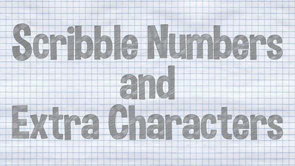 Scribble Numbers and Extra Characters Scribble Numbers and Extra Characters