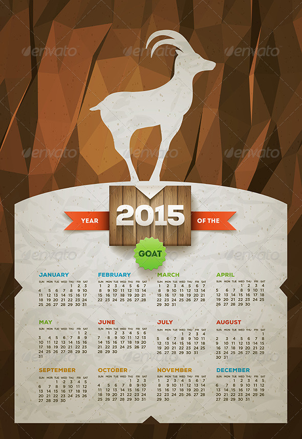 Year of the Goat 2015 Calendar