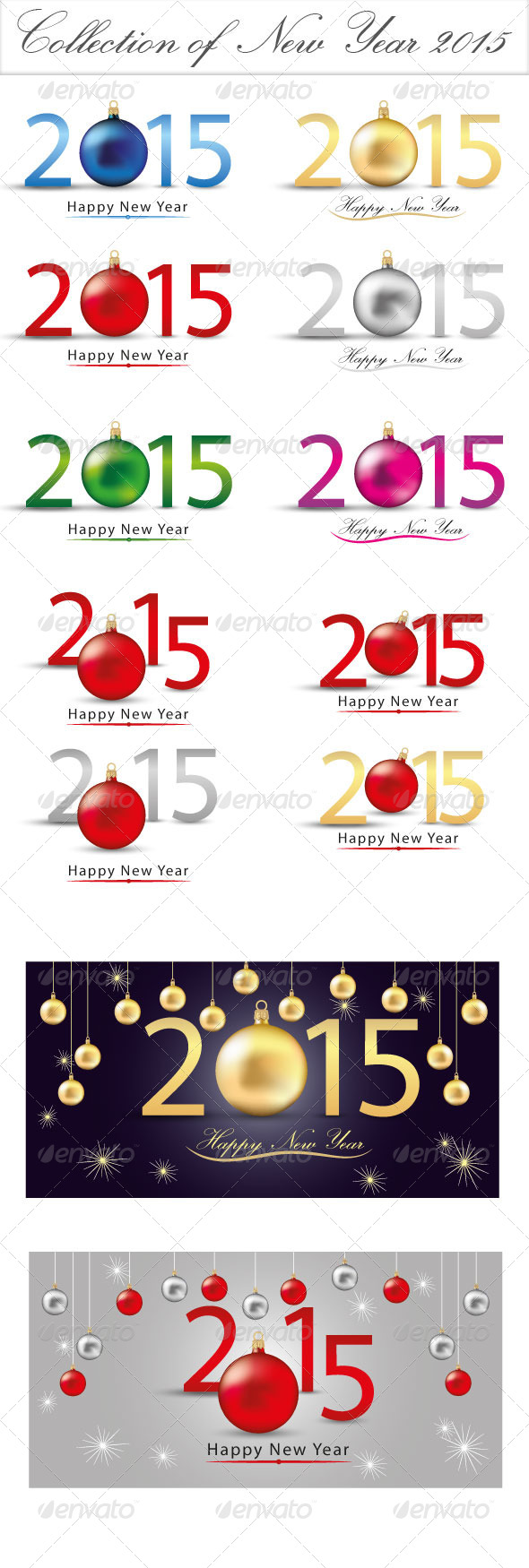 GraphicRiver Collection of New Year 2015 8771454 GraphicRiver Collection of New Year 2015 8771454