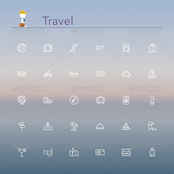 GraphicRiver Travel Line Icons 8781961 GraphicRiver Travel Line Icons 8781961