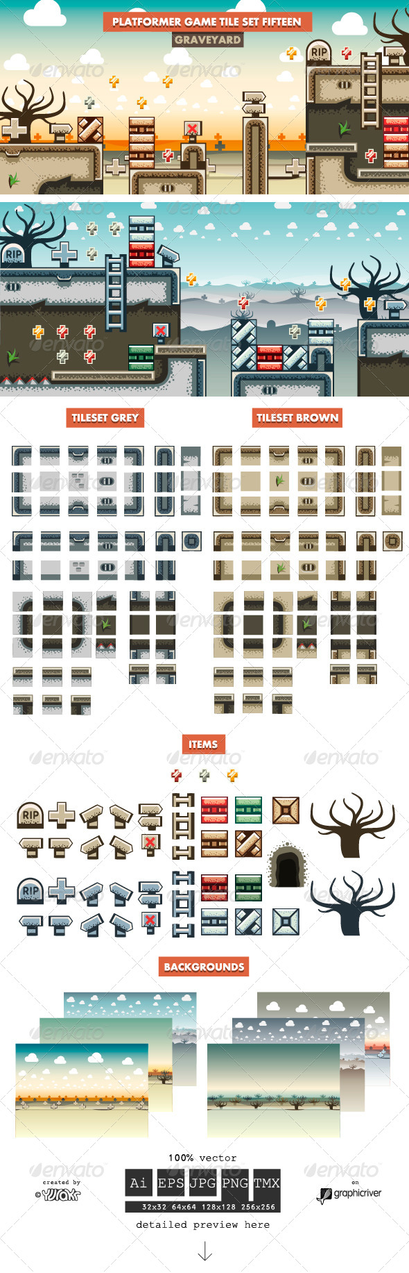 GraphicRiver Platformer Game Tile Set Fifteen 8782135 GraphicRiver Platformer Game Tile Set Fifteen 8782135
