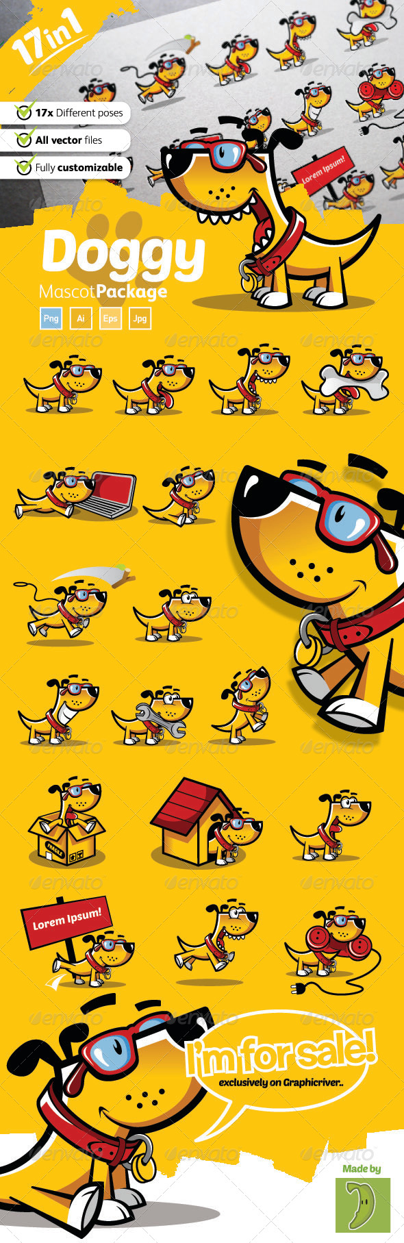 GraphicRiver Doggy Mascot 8782359 GraphicRiver Doggy Mascot 8782359