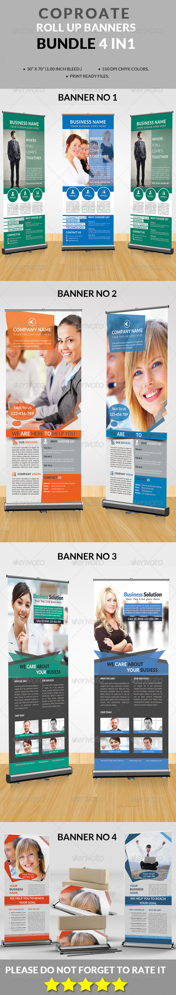 GraphicRiver Corporate Roll-up Banners Bundle 4 in 1 8782817 GraphicRiver Corporate Roll-up Banners Bundle 4 in 1 8782817
