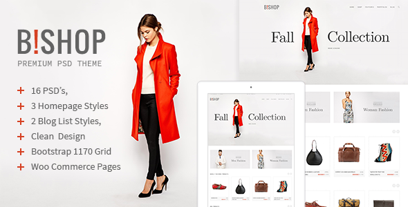 B!shop - E-Commerce and Blog PSD Theme