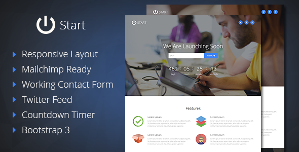 ThemeForest Start Coming Soon Responsive Template 8790162 ThemeForest Start Coming Soon Responsive Template 8790162