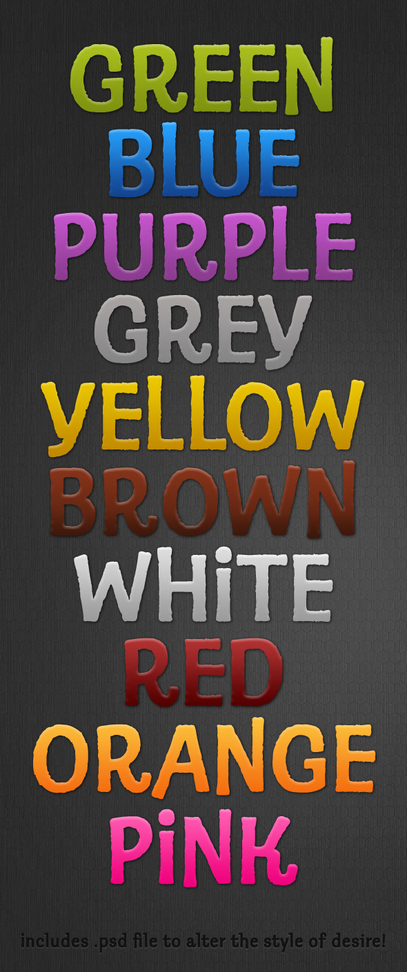 Raised Style - Text Effects Styles