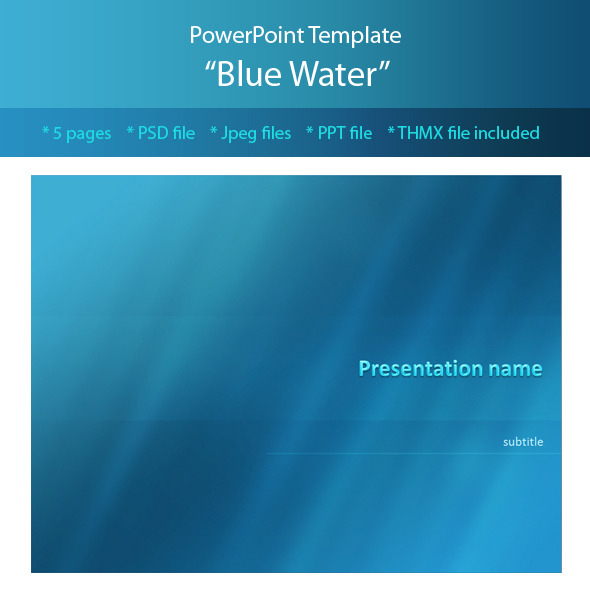 Blue Water Powerpoint Template