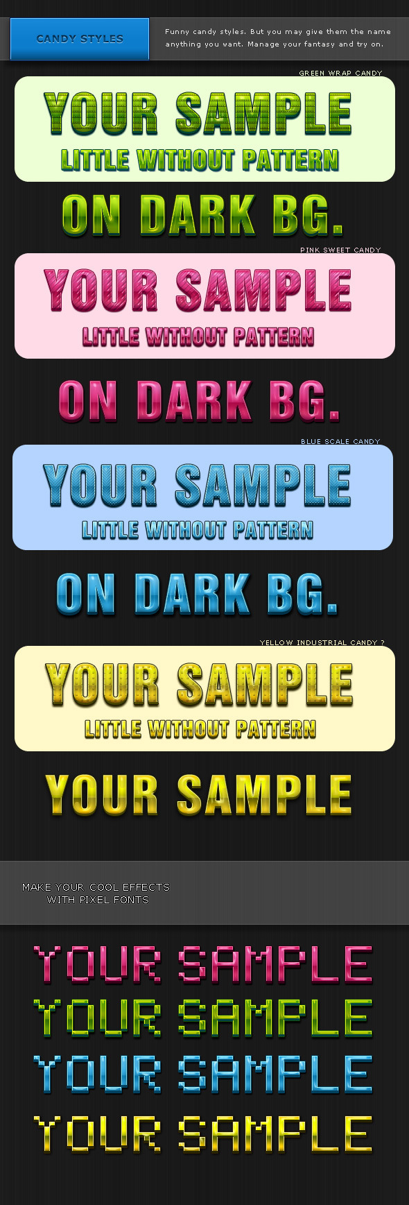 Modern Candy Style - Text Effects Styles