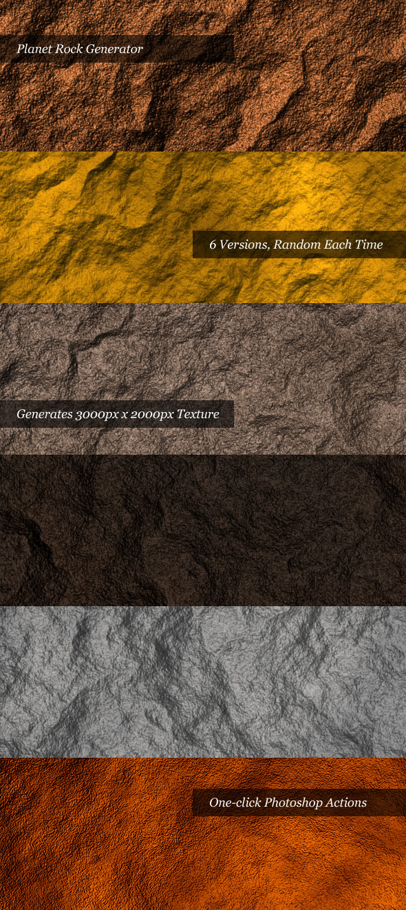 Planet Rock Generator - Photo Effects Actions