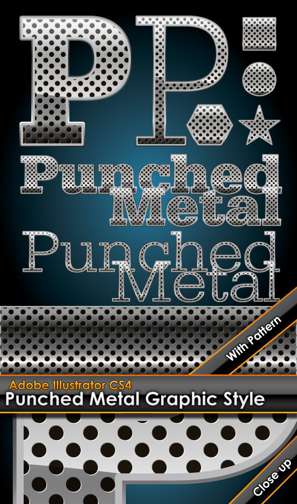 Hole Punched Metal Graphic Style plus bonus patter Hole Punched Metal Graphic Style plus bonus patter