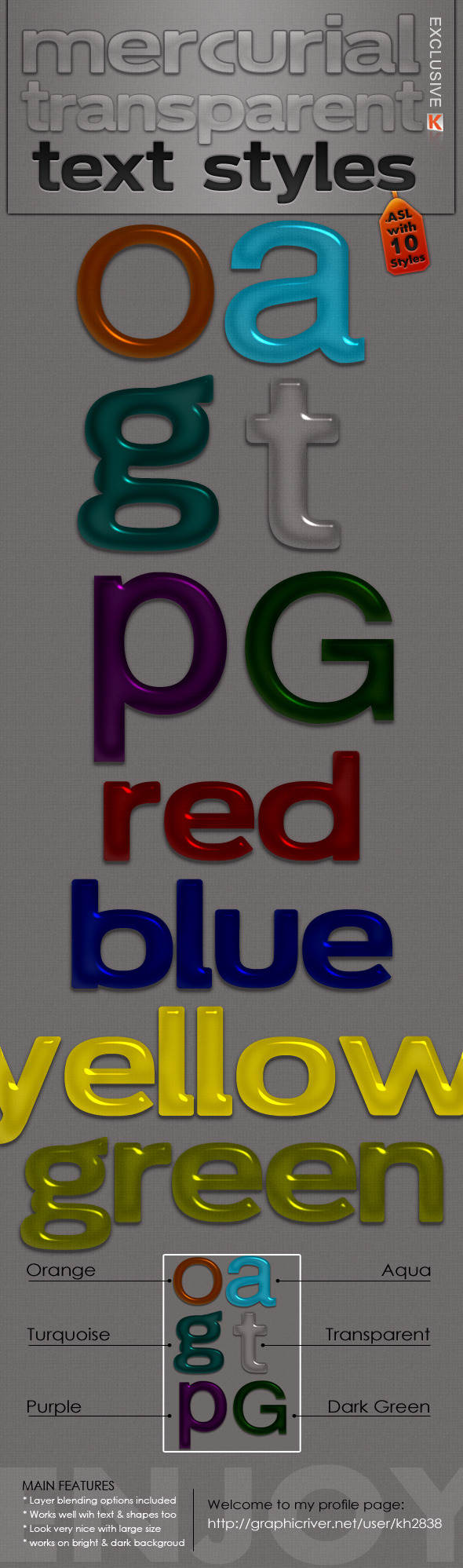 Mercurial Transparent Text Styles Mercurial Transparent Text Styles