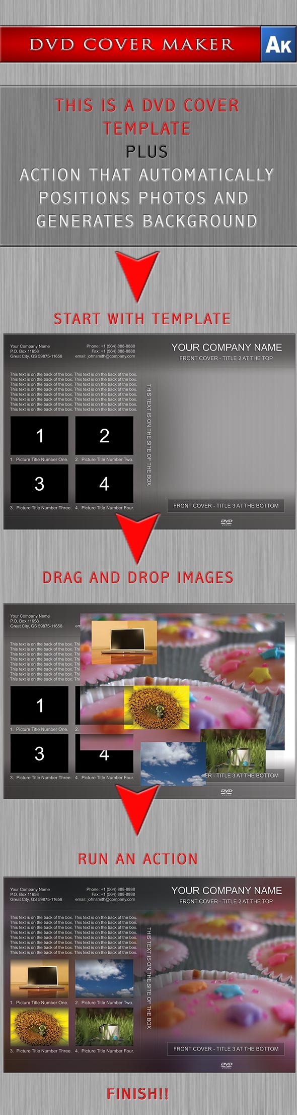 DVD Cover Maker with Photoshop Action