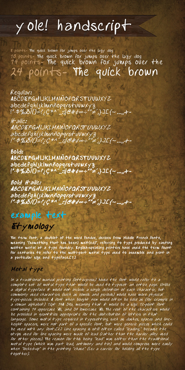 y ole Handscript y ole Handscript