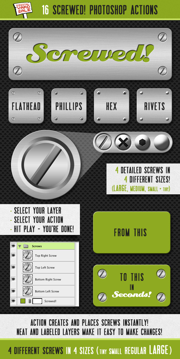 Screwed! 16 Photoshop Actions