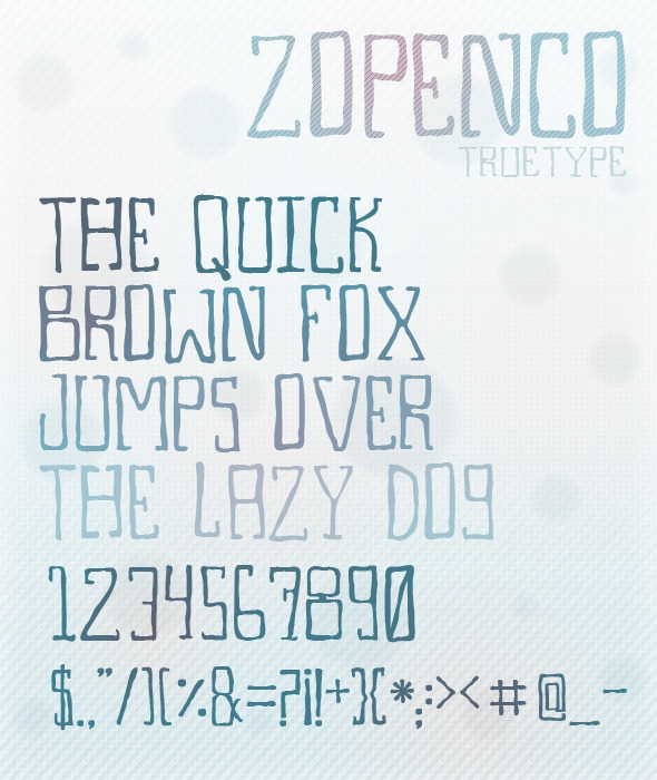 Zopenco TrueType Zopenco TrueType